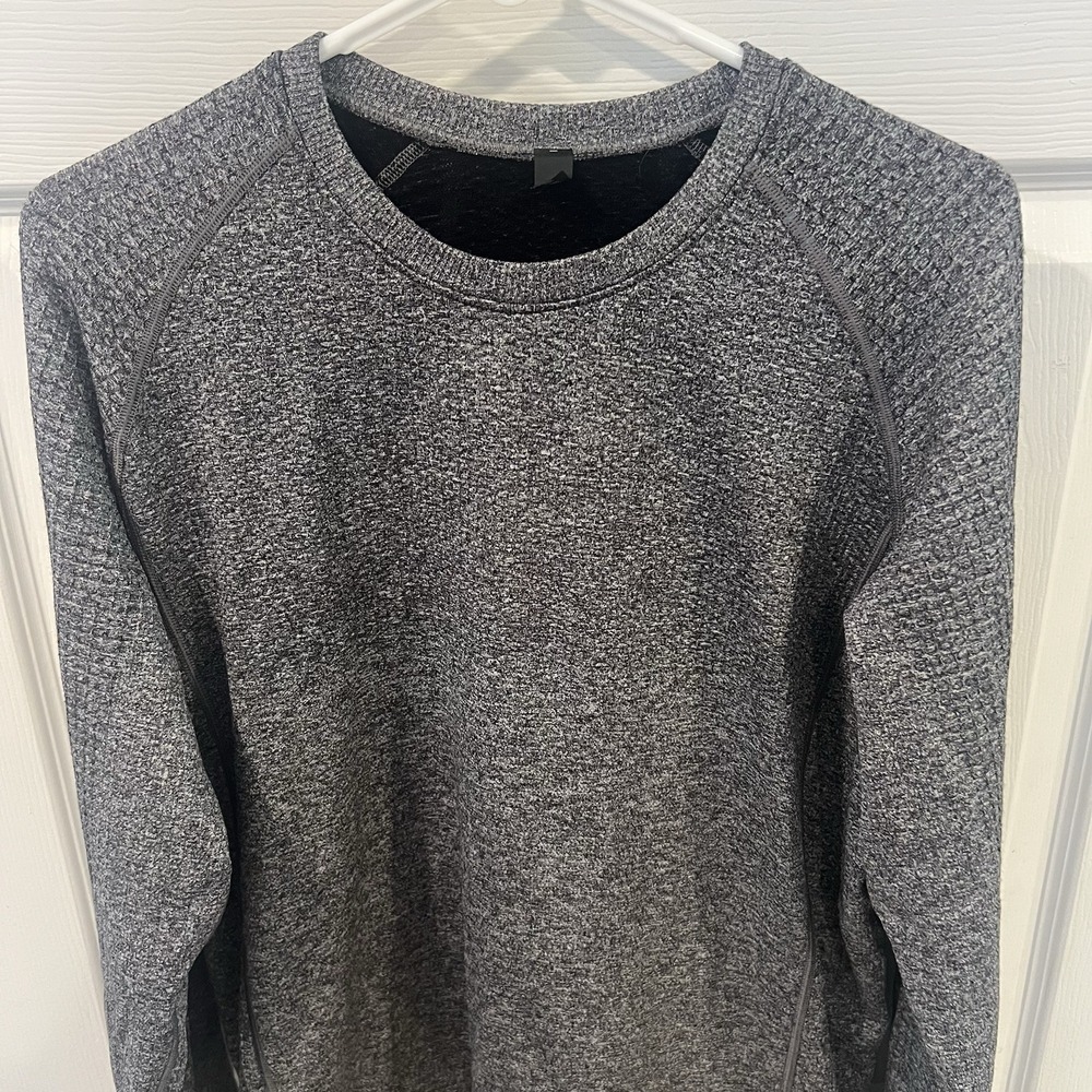 Lululemon Sweater Mens Large‎ Gray Engineered Warmth Lined Sweatshirt Pullover - Picture 2 of 9